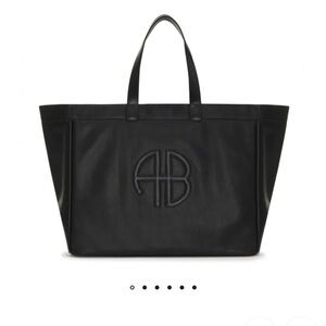 Anine Bing Black Rio Large Leather Tota Bag